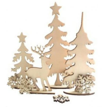 Acheter Planche décor forêt de Noel à monter - 2,99 € en ligne sur La Petite Epicerie - Loisirs créatifs