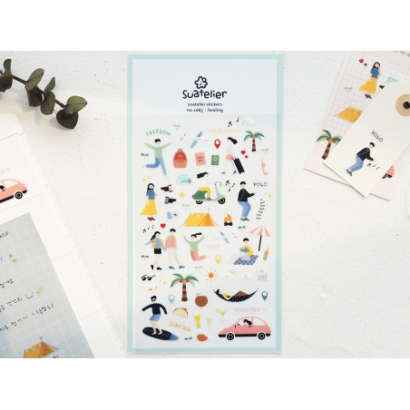 Acheter Stickers thème détente et voyage - 2,49 € en ligne sur La Petite Epicerie - Loisirs créatifs