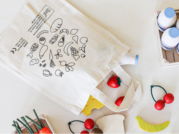 Acheter Petit tote bag / sac en coton pour jouer à la marchande - 1,99 € en ligne sur La Petite Epicerie - Loisirs créatifs