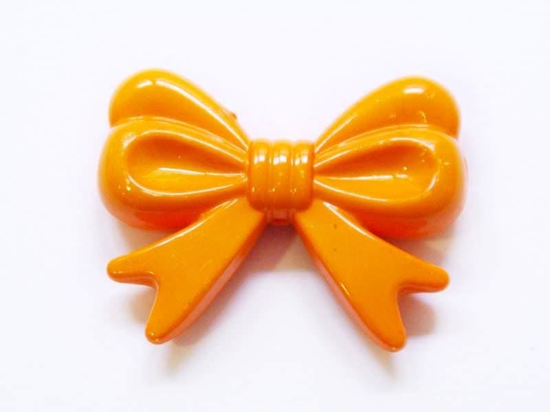 Acheter 1 grand noeud en acrylique - orange - 0,66 € en ligne sur La Petite Epicerie - Loisirs créatifs