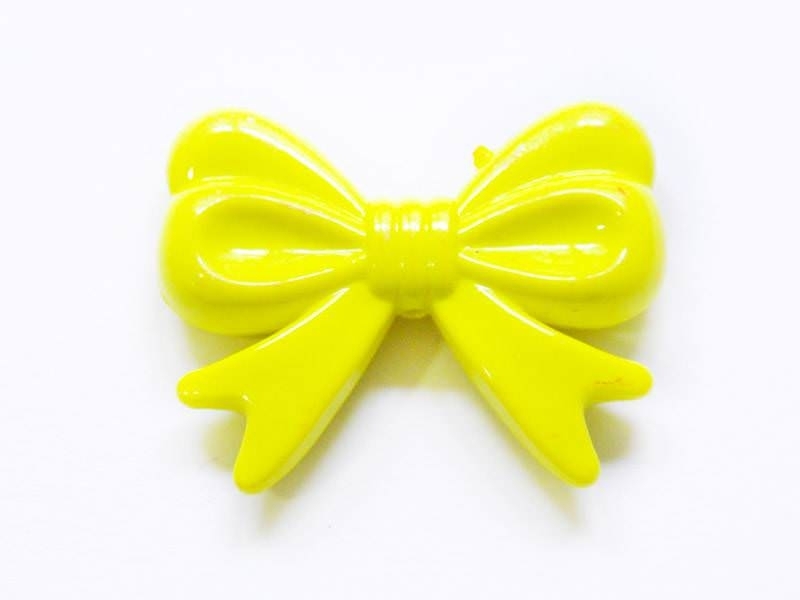 Acheter 1 grand noeud en acrylique - jaune - 1,66 € en ligne sur La Petite Epicerie - Loisirs créatifs