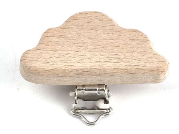 Acheter Pince clip accroche tétine pour bébé - bois clair - nuage - 3,39 € en ligne sur La Petite Epicerie - Loisirs créatifs