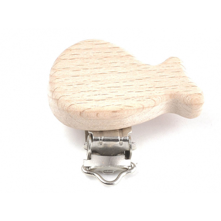 Acheter Pince clip accroche tétine pour bébé - bois clair - baleine - 3,39 € en ligne sur La Petite Epicerie - Loisirs créatifs