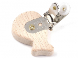 Acheter Pince clip accroche tétine pour bébé - bois clair - baleine - 3,39 € en ligne sur La Petite Epicerie - Loisirs créatifs