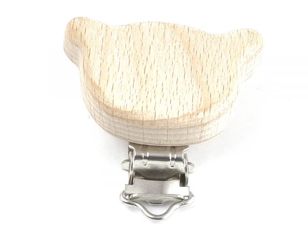 Acheter Pince clip accroche tétine pour bébé - bois clair - ourson - 3,39 € en ligne sur La Petite Epicerie - Loisirs créatifs