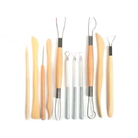 Acheter Lot de 11 outils de modelage + 1 trousse plastique en ligne - 12,99 € en ligne sur La Petite Epicerie - Loisirs créatifs