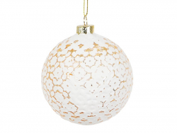 Acheter Boule de Noël blanche et dorée baroque - Sass and Belle - 2,19 € en ligne sur La Petite Epicerie - Loisirs créatifs
