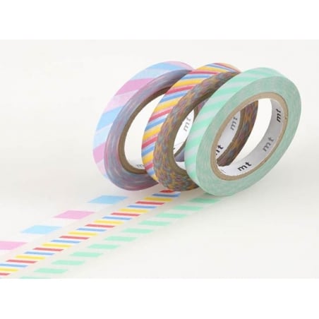 Acheter Masking tape trio slim - Bicolore twist pastel - 3,99 € en ligne sur La Petite Epicerie - Loisirs créatifs