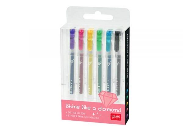 Acheter Pochette de 6 mini stylos à encre gel paillettes - Legami - 6,49 € en ligne sur La Petite Epicerie - Loisirs créatifs