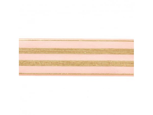 Acheter Elastique rose à rayures en lurex doré 30 mm - 4,49 € en ligne sur La Petite Epicerie - Loisirs créatifs