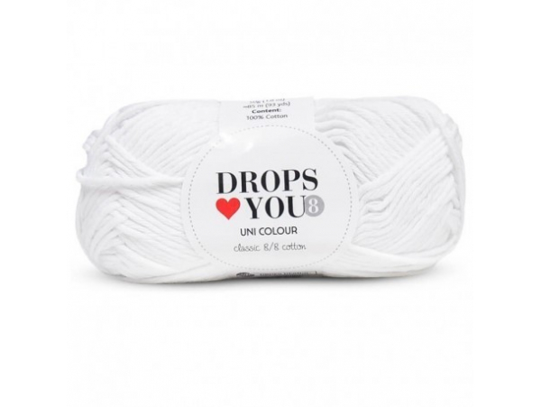 Acheter Drops loves you 8 - Coton - 01 blanc - 1,00 € en ligne sur La Petite Epicerie - Loisirs créatifs