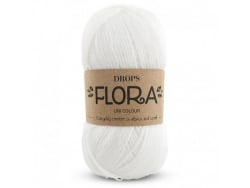 Acheter Laine Drops - Flora - 02 blanc - 2,65 € en ligne sur La Petite Epicerie - Loisirs créatifs