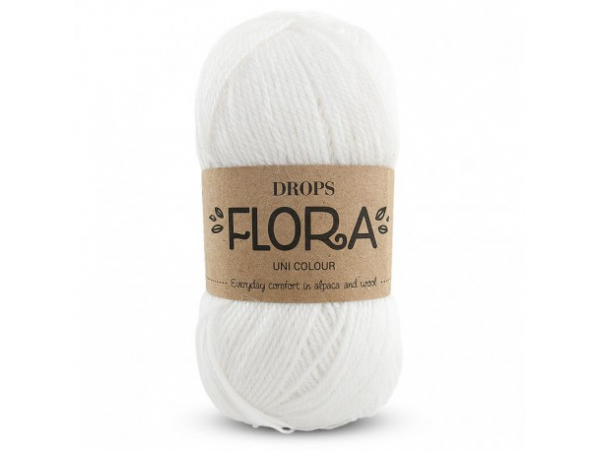 Acheter Laine Drops - Flora - 02 blanc - 2,65 € en ligne sur La Petite Epicerie - Loisirs créatifs