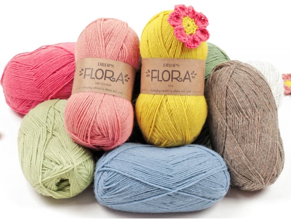 Acheter Laine Drops - Flora - 20 pêche - 2,65 € en ligne sur La Petite Epicerie - Loisirs créatifs