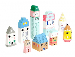 Acheter Set de 9 maisons en bois - Suzy's City - 30,99 € en ligne sur La Petite Epicerie - Loisirs créatifs