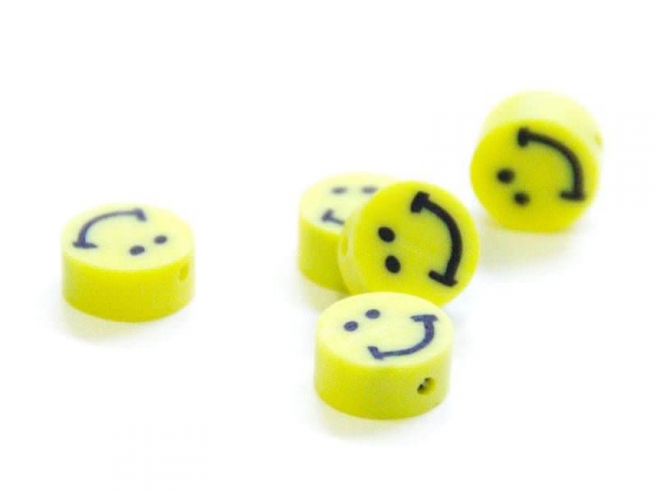 Acheter 20 perles sourire en pâte polymère - 5 mm - jaune - 1,99 € en ligne sur La Petite Epicerie - Loisirs créatifs