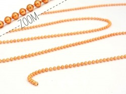 Acheter Chaine bille 1,5 mm orange métallisé x 20 cm - 0,39 € en ligne sur La Petite Epicerie - Loisirs créatifs