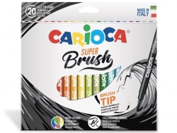 Acheter Set de 20 feutres Brush - Carioca Super Brush - 8,42 € en ligne sur La Petite Epicerie - Loisirs créatifs