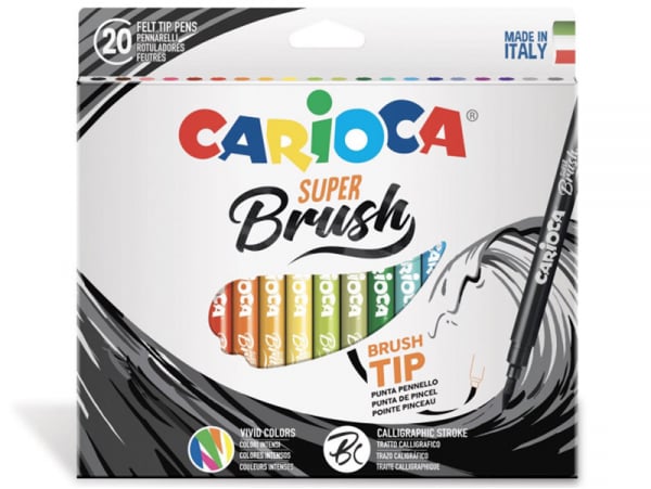 Acheter Set de 20 feutres Brush - Carioca Super Brush - 8,99 € en ligne sur La Petite Epicerie - Loisirs créatifs