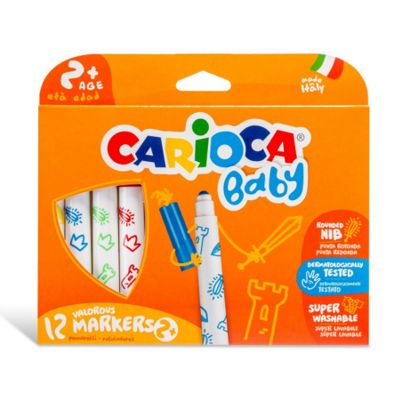 Acheter Set de 12 feutres 2+ - Carioca Baby - 4,78 € en ligne sur La Petite Epicerie - Loisirs créatifs