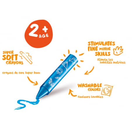 Acheter 8 pastels souples hydrosolubles 2+ - Carioca Baby Wild - 5,49 € en ligne sur La Petite Epicerie - Loisirs créatifs
