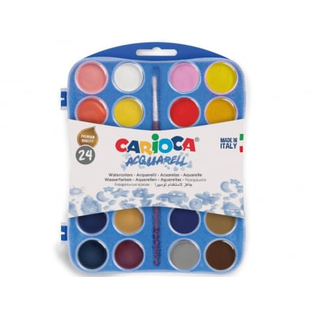 Acheter Palette d'aquarelle - 24 couleurs - Carioca - 4,52 € en ligne sur La Petite Epicerie - Loisirs créatifs