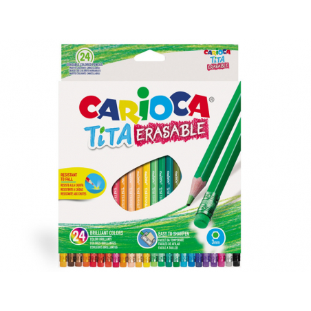Acheter 24 crayons de couleur - Carioca Tita - 5,10 € en ligne sur La Petite Epicerie - Loisirs créatifs