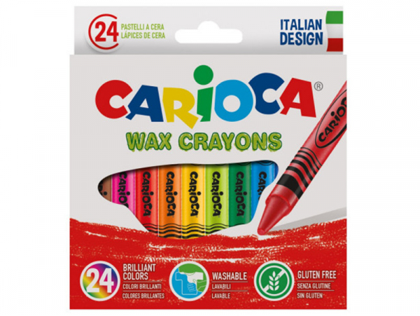 Acheter 24 pastels à la cire - Carioca Wax - 2,19 € en ligne sur La Petite Epicerie - Loisirs créatifs