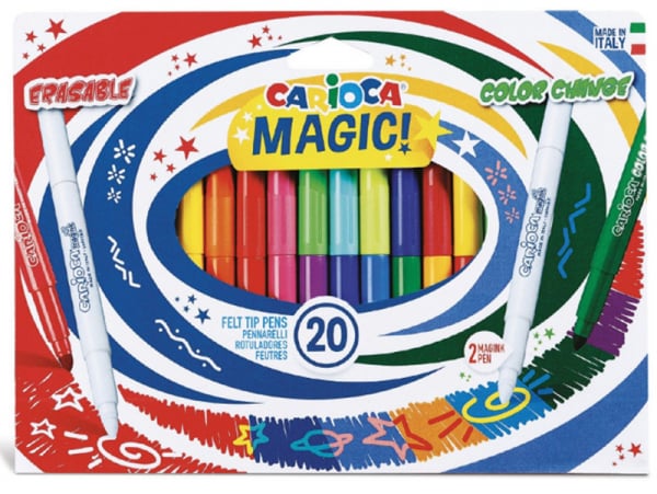 Acheter Pochette de 20 feutres à l'encre magique et effaçable - Carioca Magic Erasable & Color Change - 6,85 € en ligne sur L...