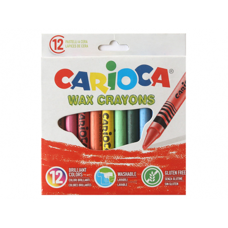 Acheter 12 pastels à la cire - Carioca Wax - 1,03 € en ligne sur La Petite Epicerie - Loisirs créatifs