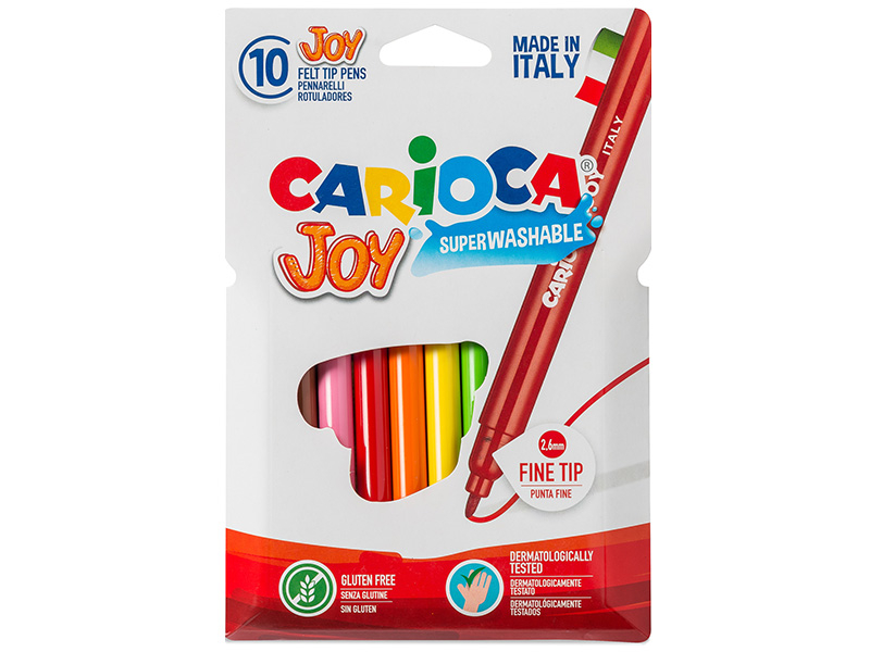 Acheter Pochette de 10 feutres ultra lavables - Carioca Joy - 1,75 € en ligne sur La Petite Epicerie - Loisirs créatifs
