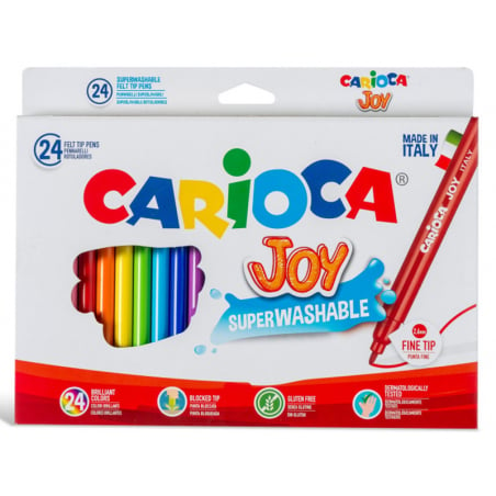 Acheter Pochette de 24 feutres ultra lavables - Carioca Joy - 4,18 € en ligne sur La Petite Epicerie - Loisirs créatifs