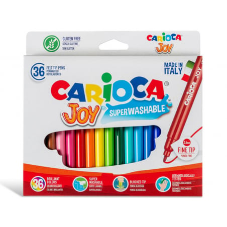 Acheter Pochette de 36 feutres ultra lavables - Carioca Joy - 6,23 € en ligne sur La Petite Epicerie - Loisirs créatifs