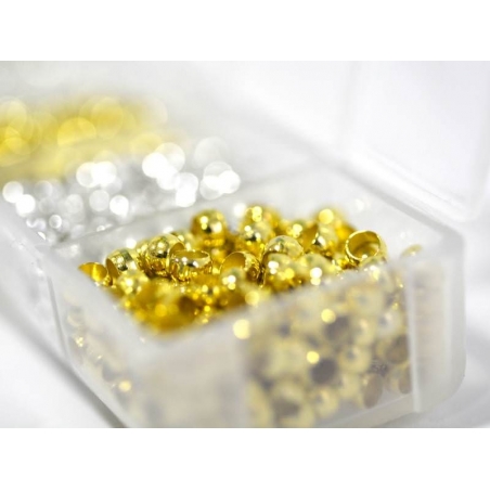 Acheter Boite de 4 tailles de perles à écraser - argent et or - 18,90 € en ligne sur La Petite Epicerie - Loisirs créatifs