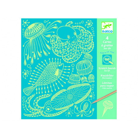 Acheter Cartes à gratter - Sea Life phosphorescentes - 6,99 € en ligne sur La Petite Epicerie - Loisirs créatifs