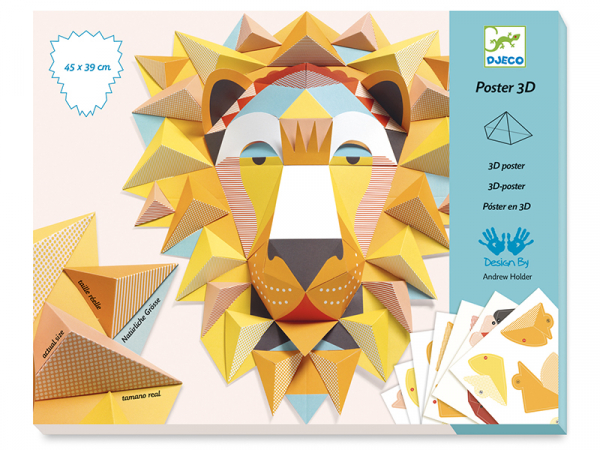 Acheter Poster 3D - Le lion - 17,79 € en ligne sur La Petite Epicerie - Loisirs créatifs