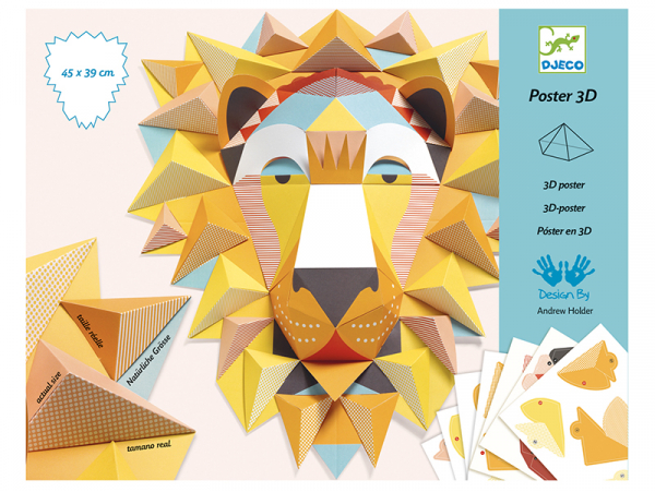 Acheter Poster 3D - Le lion - 17,79 € en ligne sur La Petite Epicerie - Loisirs créatifs