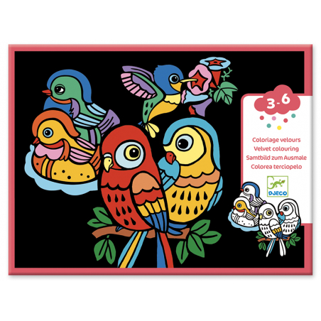 Acheter Coloriage velours - Bébés oiseaux - 7,49 € en ligne sur La Petite Epicerie - Loisirs créatifs