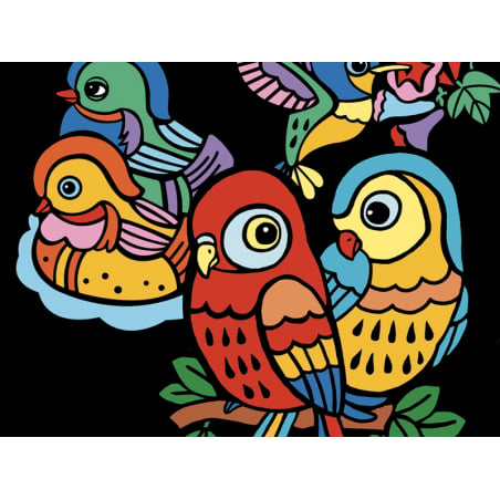 Acheter Coloriage velours - Bébés oiseaux - 7,49 € en ligne sur La Petite Epicerie - Loisirs créatifs