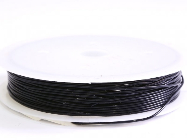 5 m of elastic cord, 0.8 mm - black 5 m of elastic cord, 0.8 mm - black