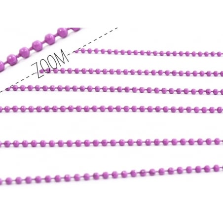 Acheter Chaine bille 1,5 mm violet rose mat x 20 cm - 0,39 € en ligne sur La Petite Epicerie - Loisirs créatifs