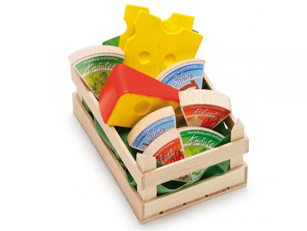 Acheter Petite cagette de 9 fromages - jouets en bois pour dinette - 9,99 € en ligne sur La Petite Epicerie - Loisirs créatifs