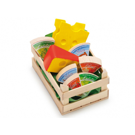 Acheter Petite cagette de 9 fromages - jouets en bois pour dinette - 9,99 € en ligne sur La Petite Epicerie - Loisirs créatifs