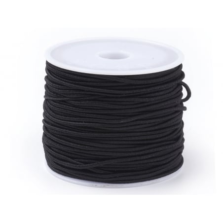 Acheter Bobine de 15 mètres de fil élastique noir - diamètre 1 mm - adapté pour coudre des masques COVID-19 - 1,99 € en ligne...