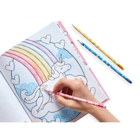 15 Pièces Crayons en Bois pour Enfants Crayons à Rayures Colorées avec Gommes dAnimaux de Dessin Animé et 10 Pièces Mini Carnet de Notes Animaux de Dessin Animé pour Cadeaux 
