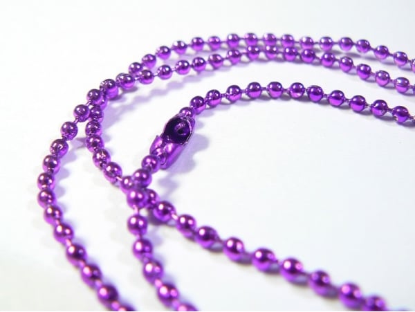 Acheter Collier chaine bille violet foncé - 60 cm - 1,99 € en ligne sur La Petite Epicerie - Loisirs créatifs