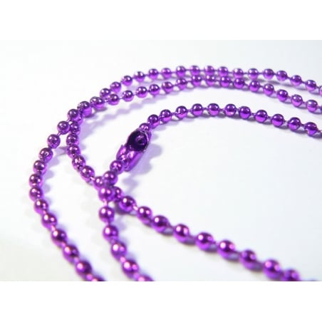 Acheter Collier chaine bille violet foncé - 60 cm - 1,99 € en ligne sur La Petite Epicerie - Loisirs créatifs