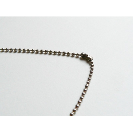 Acheter Collier chaine bille- couleur argent foncé - 70 cm - 1,99 € en ligne sur La Petite Epicerie - Loisirs créatifs