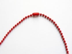 Acheter Collier chaine bille rouge - 60 cm - 1,99 € en ligne sur La Petite Epicerie - Loisirs créatifs
