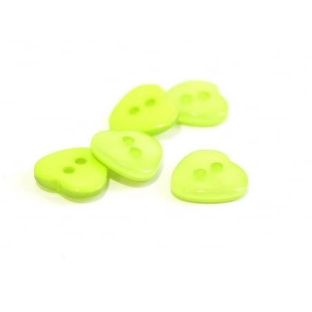 Acheter Bouton plastique - Coeur nacré vert pomme 12x11mm - 0,39 € en ligne sur La Petite Epicerie - Loisirs créatifs